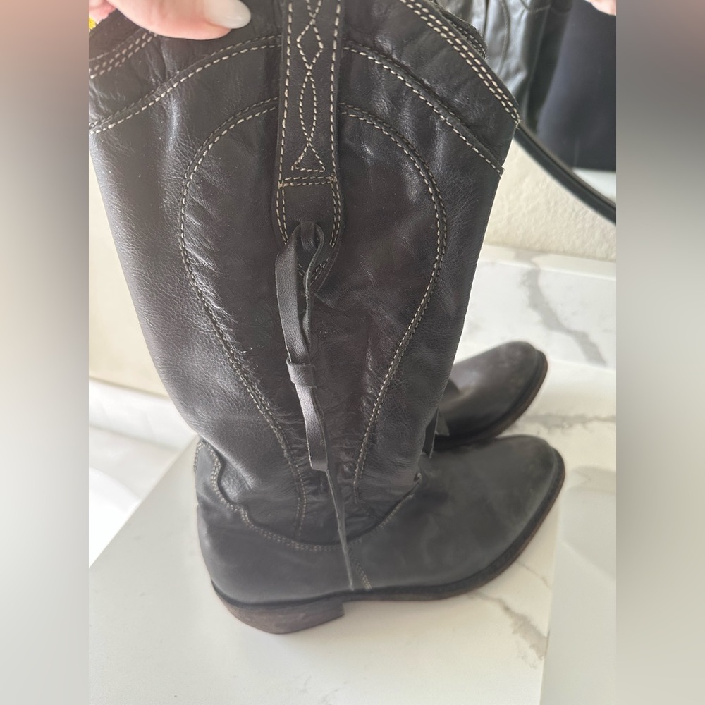 Black leather western soft cowboy boots from Allen's boots Austin TX 7